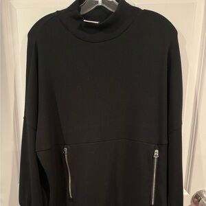 Varley Black Tunic with Zipper Details